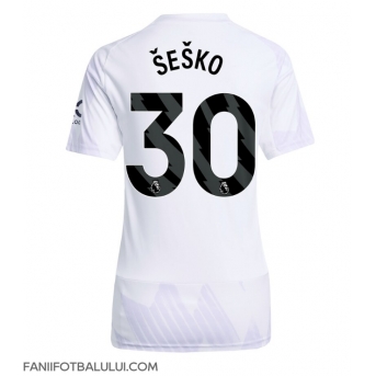 Manchester United Benjamin Sesko #30 Tricou Fotbal Replică 2025-26 Femei Deplasare